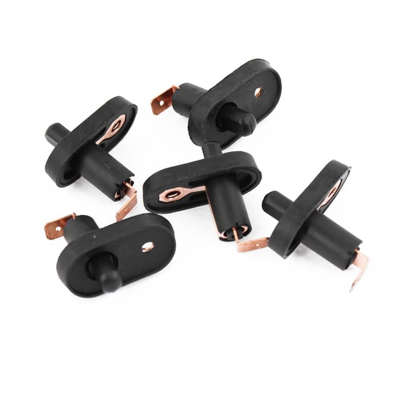 sourcing map 5 Pièces Caoutchouc Noir Porte Lampe Interrupteur Eclairage Assemblage pour voiture