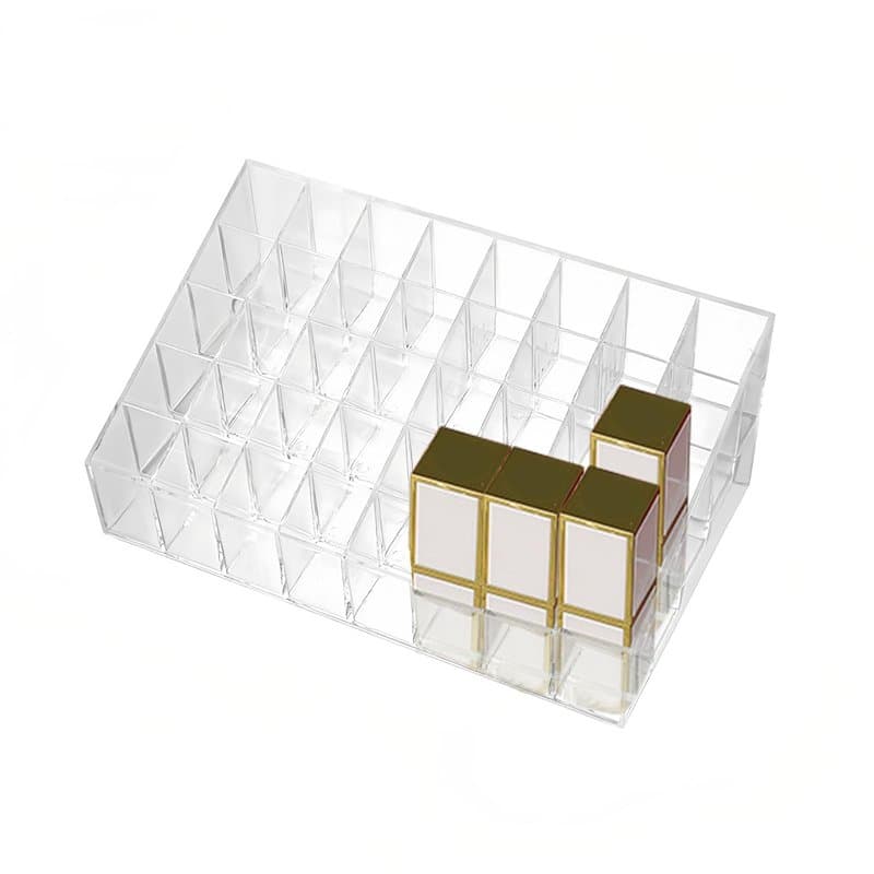 Organiseur de rouge à lèvres 40 emplacements : rangement en acrylique transparent, porte-rouge à lèvres pour rouges à lèvres et