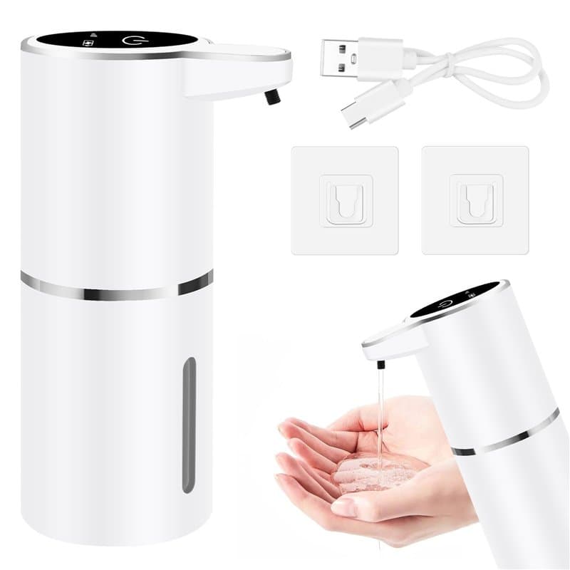 Distributeur de savon automatique 380 ml - Fixation murale - Avec capteur infrarouge - Fixation murale - Sans contact - Sans per