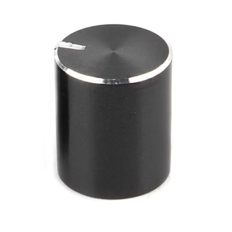 CENPEK Sourcingmap Lot de 10 boutons de potentiomètre en métal noir 6 mm Diamètre 10 mm Hauteur 15 mm