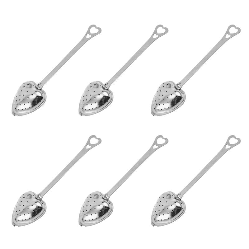 6 Morceaux De Cuillère De Filtre À Thé en Forme De Cœur, Filtre À Thé Créatif, Outils De Brassage À Thé en Acier Inoxydable, Ust