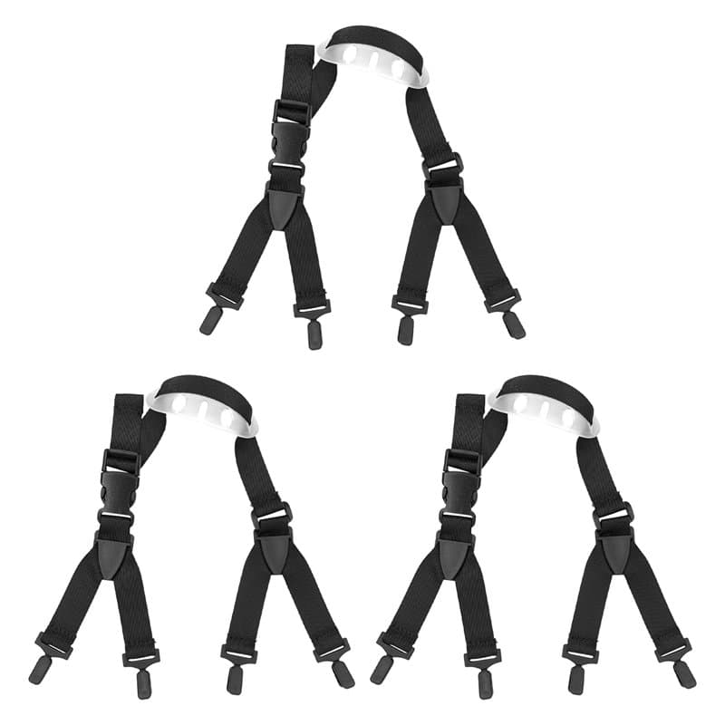 Sangle De Menton À Casque Dur 3 Pièces, Sangle De Casque Amovible, Accessoires De Casque Dur, Sangle De Casque Élastique Et Conf