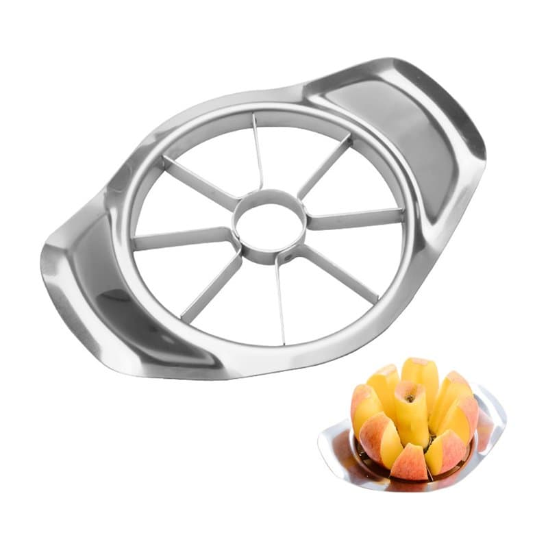 1 coupe-pomme en acier inoxydable, un outil qui permet de couper et de dénoyauter les pommes, les poires, les pêches et autres f