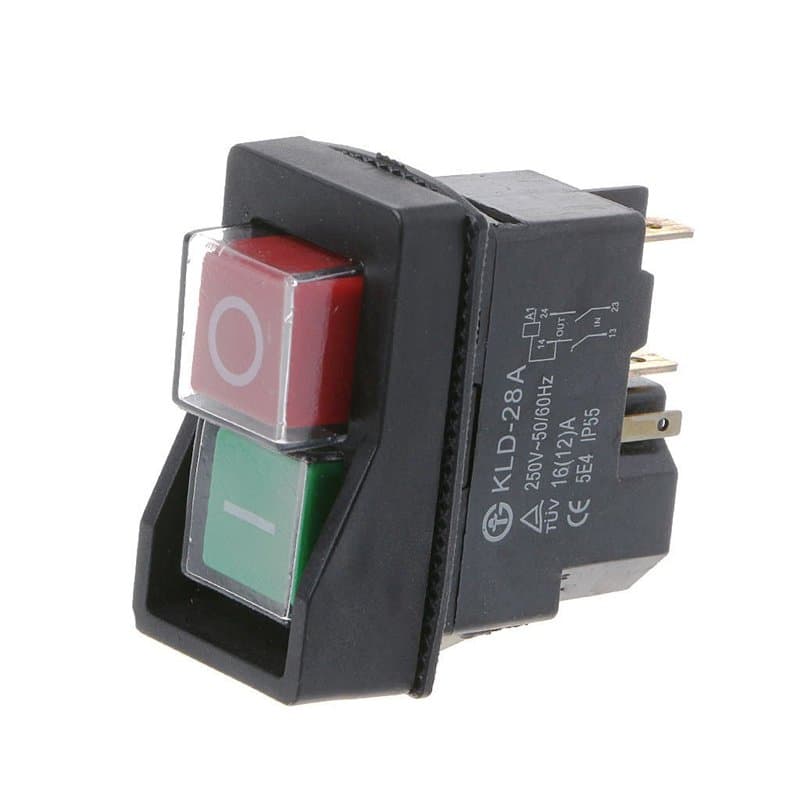 BIlinli KLD-28A Interrupteur magnétique étanche Bouton Poussoir Anti-déflagrant Commutateurs 220V IP55