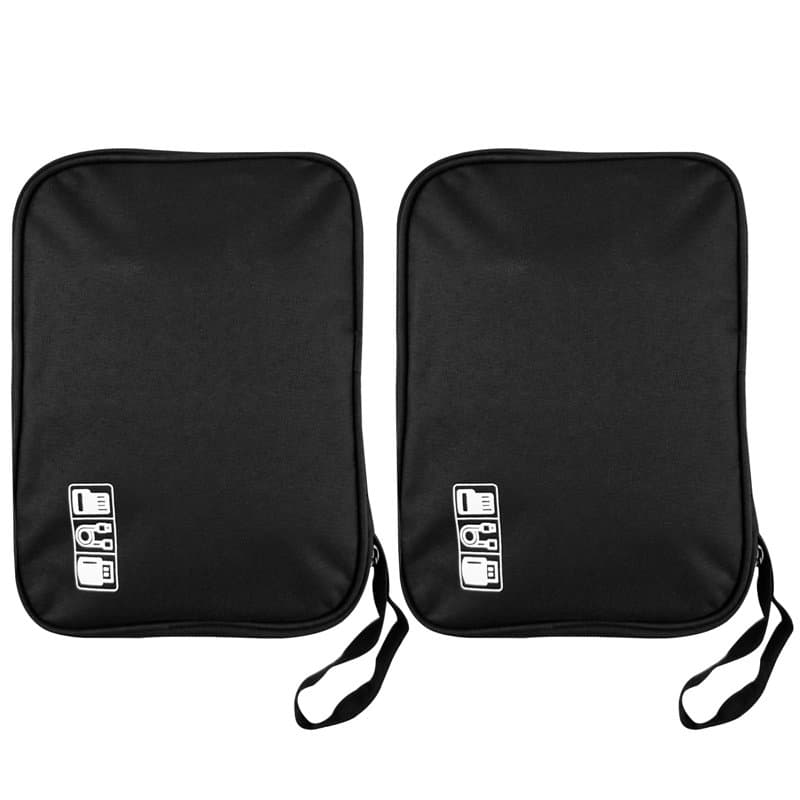Chiluxendo 2 Pièces Pochette Cable, Sac Rangement Cable, Pochette Cable et Chargeur, Électronique Pochette de Voyage, Sac d'Orga