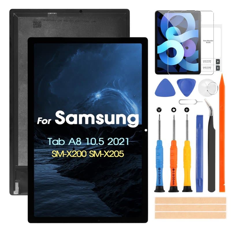 Écran LCD pour Samsung Galaxy Tab A8 2021 SM-X200 SM-X205, Remplacement de l'écran tactile Digitazer Assemblée avec Kit de répar
