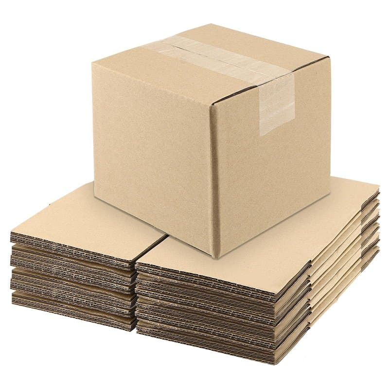 PINGEUI Lot de 20 boîtes carrées en carton ondulé de 15 x 15 x 15 cm pour envoi, emballage, expédition