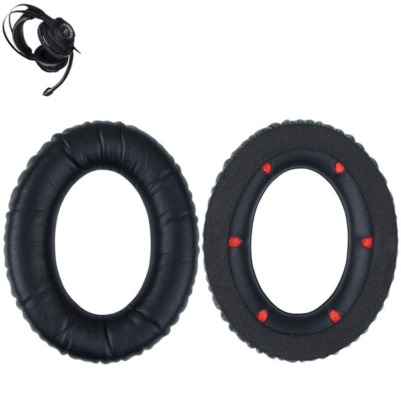 Remplacement de coussinets d'oreille Coussin en mousse Coussinets pièces Coque Compatible avec Kingston HyperX Cloud Revolver S