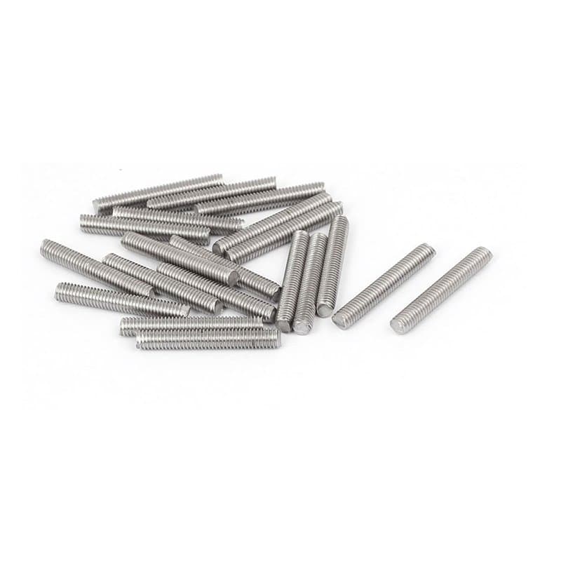 sourcing map Tige Filetée M3x20mm 0,5mm pas acier inoxydable 304 tiges filetées entièrement 20pcs