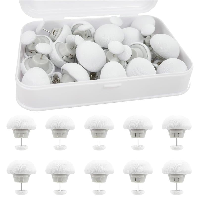 iCovalescent 20 Pcs Pince Couette, Lot de Supports de Couette avec Boîte de Rangement, Clips de Fixation Champignons Épingles à
