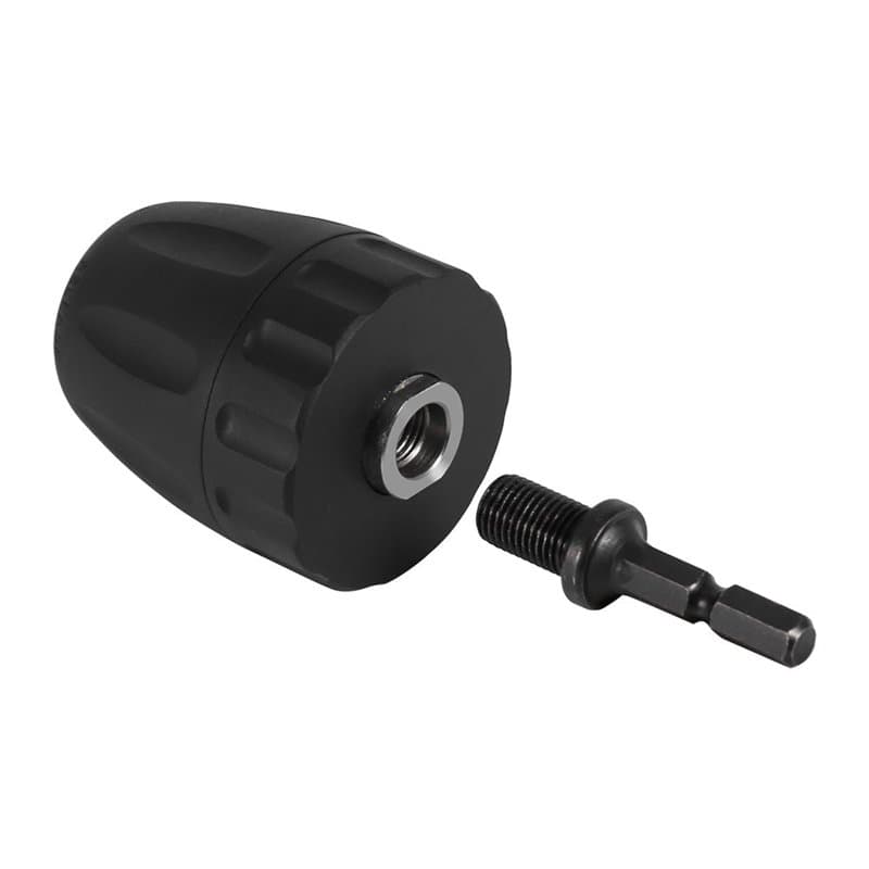 DEWIN Mandrin Visseuse, Adaptateur Foret Visseuse 3/8-24UNF 0.8-10MM Clip de Mandrin de Foret Sans Clé avec Adaptateur de Tige H