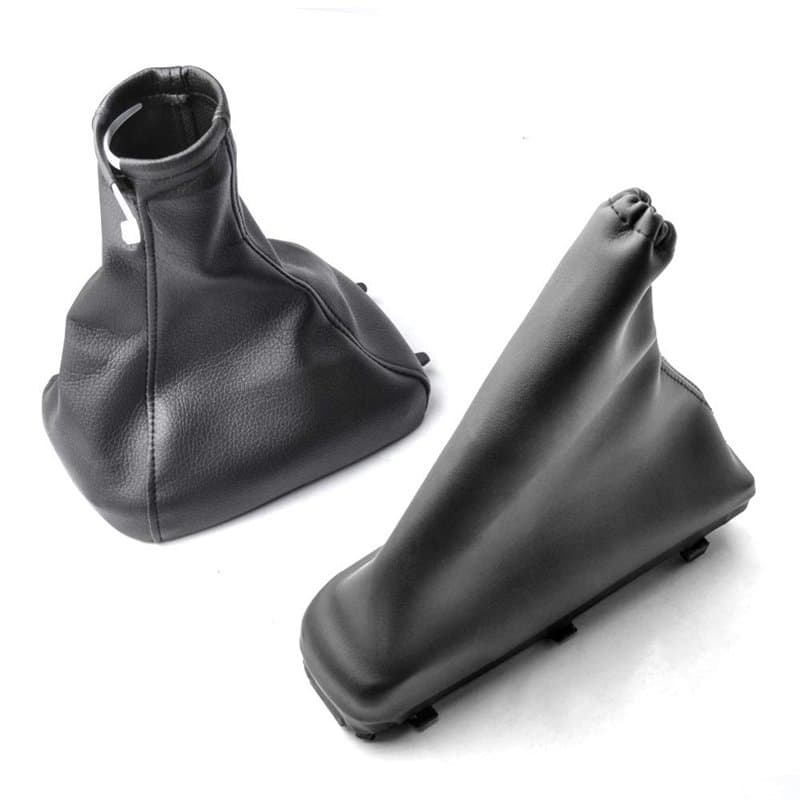 OTUAYAUTO Soufflet de Levier Vitesse Frein à Main en 100% Cuir véritable Couture Noire compatible pour Astra G