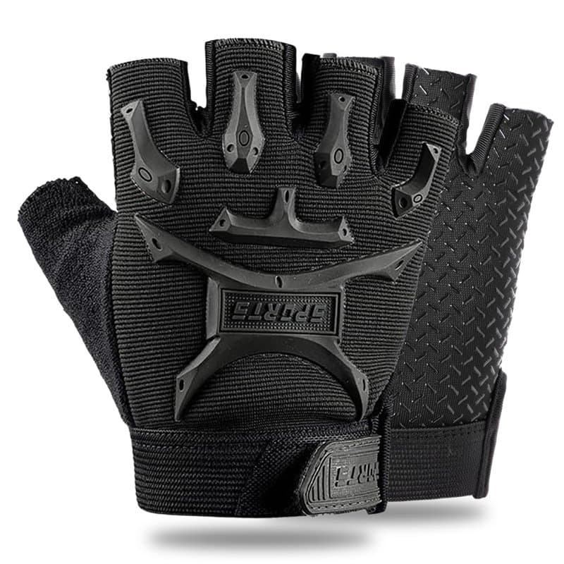 Ziyonix Gants Cyclisme Demi-Doigts, Gants de Protection Sportifs pour Enfants Moto Enfant sans Doigts Mitaines de Cyclisme Antid