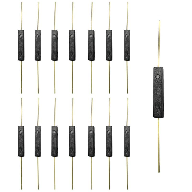 GTIWUNG 15 Pièces Interrupteur Reed, Reed Ouvert Interrupteur, Interrupteur Magnétique à Induction 2.5mm * 14mm, Reed Commutateu