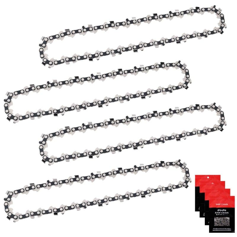 Eyoloty Lot de 4 chaînes de tronçonneuse 30 cm 1/4" Pas 1,1 mm 64 maillons entraîneurs Compatible avec tronçonneuses Stihl 3670