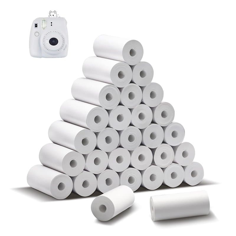 Papier thermique pour appareils photo instantanés pour enfants 25 Rouleaux Papier thermique pour Appareil Photo Enfant – Papier
