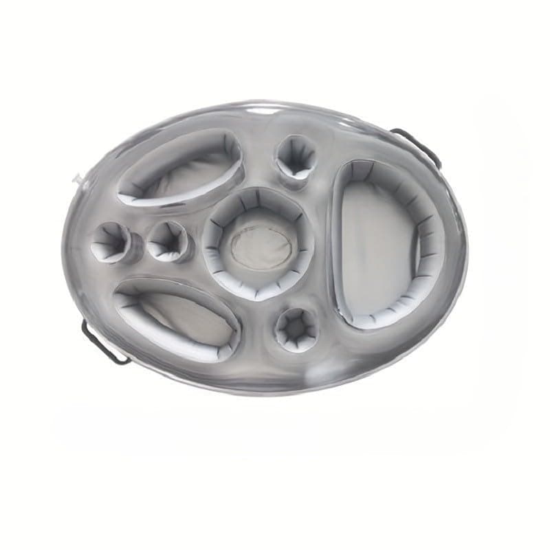 Porte-gobelet gonflable 2 en 1 - Pour bar de piscine et plateau à collation avec 8 trous - Grande capacité - Support de fête flo