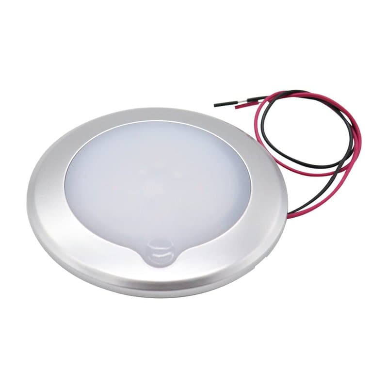 Namvo 12v RV Bateau 9.5cm Dimmable Panneau LED Plafonniers avec Bouton Tactile Blanc Chaud 3000K 2.4W 800LM Remorque Intérieur L