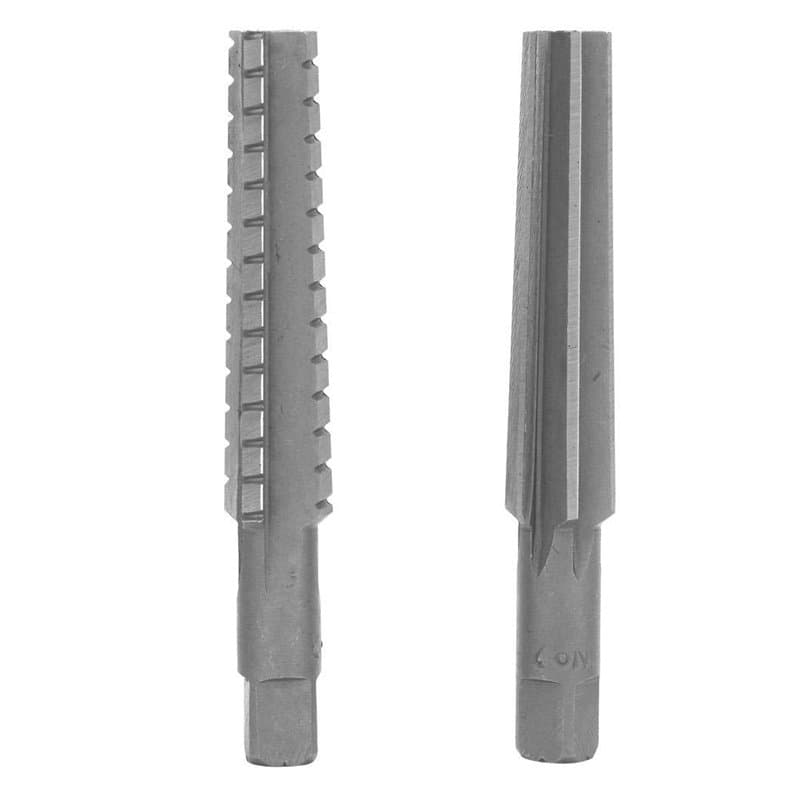 2pcs HSS MT2 Macchine Alésoir,Alésoirs à Queue Droite,Outil de Coupe à Frapper Conique/Rugueux,Alésage de la Tige Droite 1.5x12.