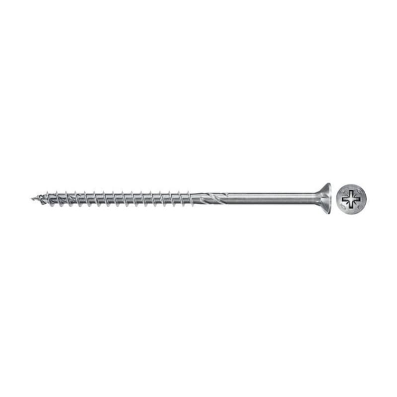 Fischer - Vis PowerFast II CZP 4.0x70 a tete fraisée. empreinte PZ. zingué blanc