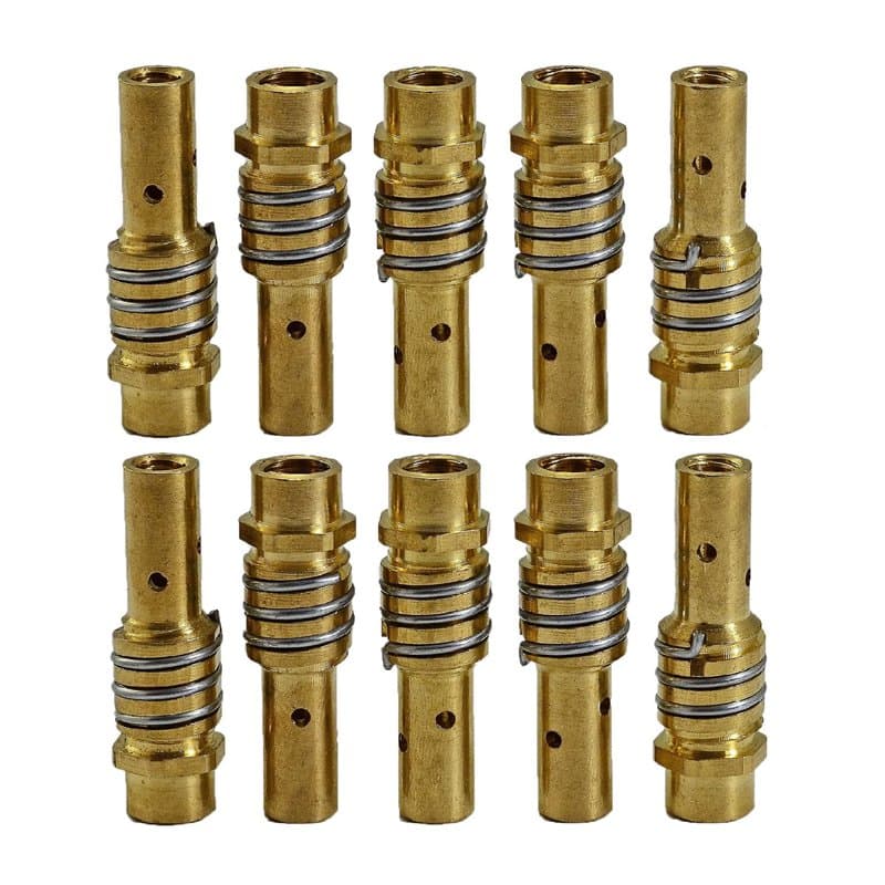 RIVERWELD Porte-Électrodes MIG/MAG 002.0078 - Support Contact Tips avec Buse Diffuseur pour Torche de soudure 15AK MB15 CO₂ 10 p