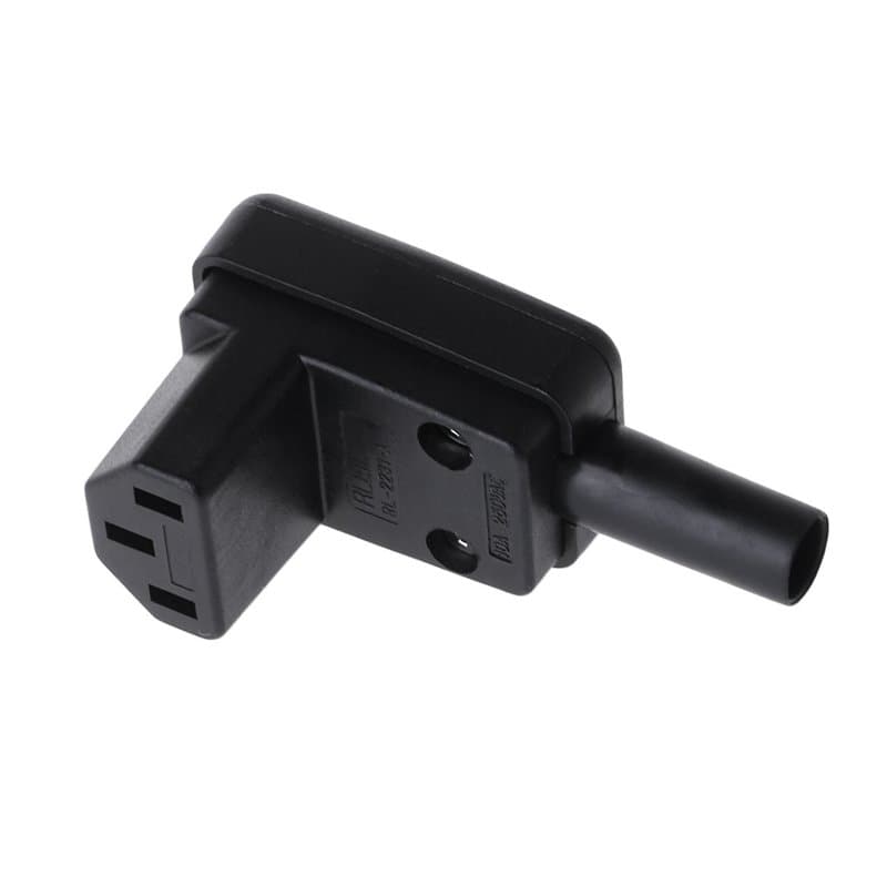 AERVEAL Connecteur de câble, connecteur de câble de Cordon d'alimentation AC 10A 250 V coudé à 90 degrés Iec 320 C13