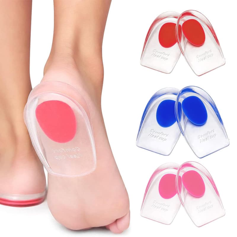 3 Paires Talonnettes en Gel, Coussinet pour la Fasciite Plantaire, Soulage Douleurs Pieds Semelle Talon, Epine Calcaneenne Silic