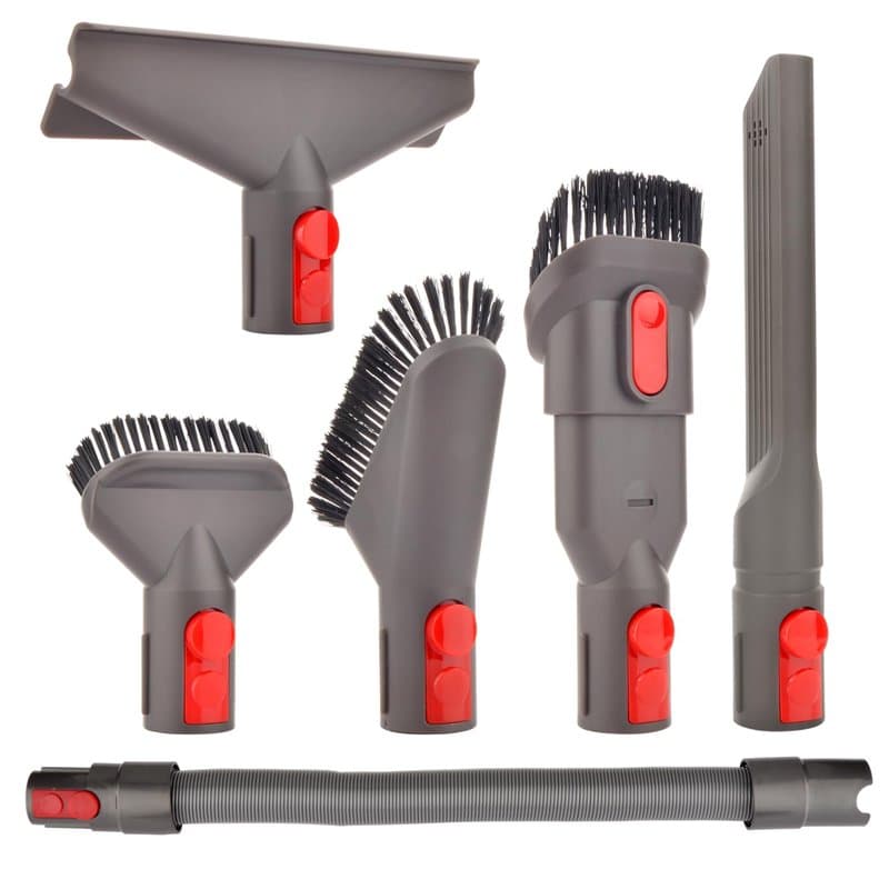 Buse Brosse Accessoires Kit avec Tuyau Extensible pour Dyson V7 V8 V10 V11 V11 SV10 SV11 SV14 Aspirateur, Quick Release Nettoyag