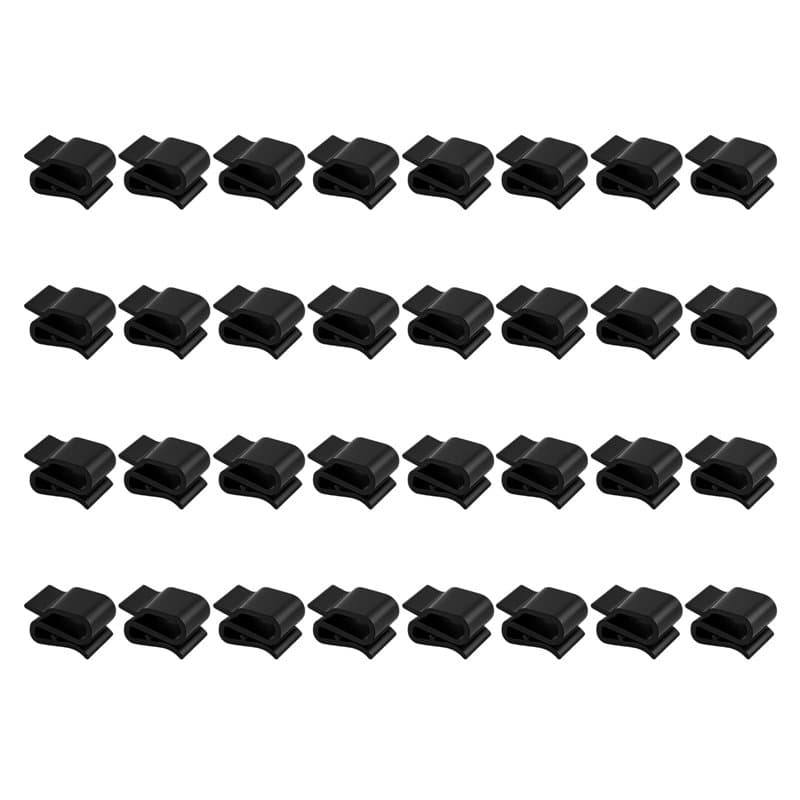 Lot de 32 serre-câbles photovoltaïques, noirs, pour panneau solaire, clips de bord en plastique, pinces de câble photovoltaïques