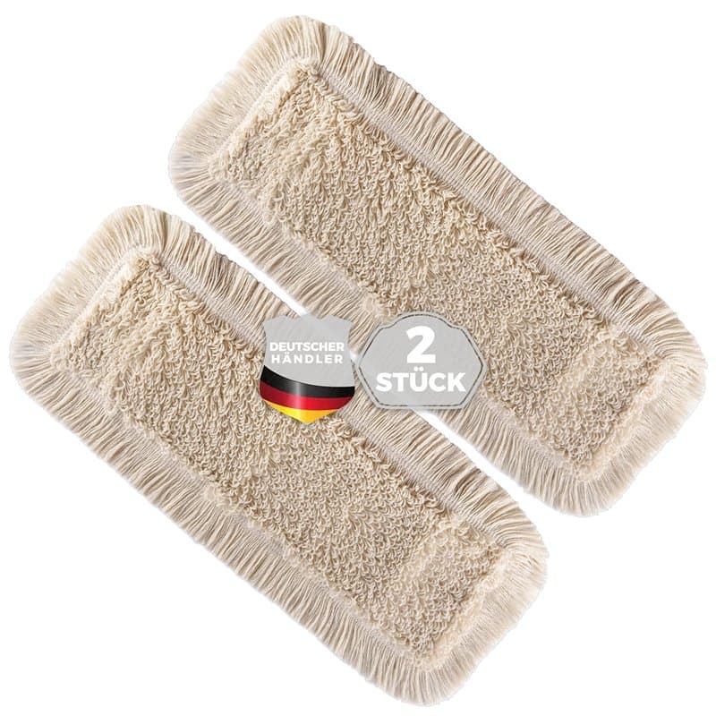 Thometzki Lot de 2 serpillières de 40 cm pour parquets en Bois véritable et carrelages, Peuvent être utilisées humides ou pour U