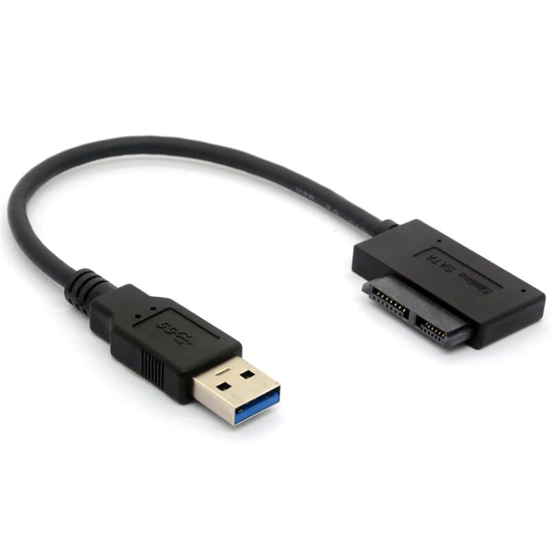 USB 3.0 à 7 + 6 Adaptateur de câble 13Pin Slimline SATA pour Ordinateur Portable CD Lecteur Optique DVD Rom