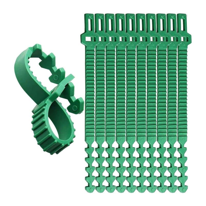 Lot de 10 Pièces À Toute épreuve Attaches Végétales, 24cm Bretelles Ajustables pour Arbres Liens pour Plantes De Jardin Interloc
