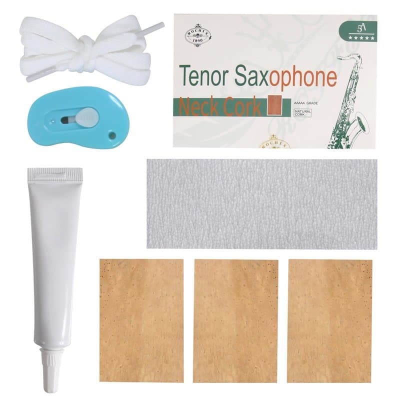 ROCHIX 1890 Lot de 3 bouchons en liège pour saxophone ténor, kit de remplacement pour saxophone alto/soprano/ténor