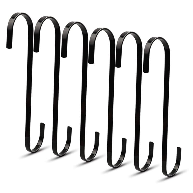 WJUAN 6 Pièces S Crochets 20 cm de Long, Crochet de Cuisine en Forme de S Apply to Suspendre Pots et Casseroles, Plantes, Vêteme