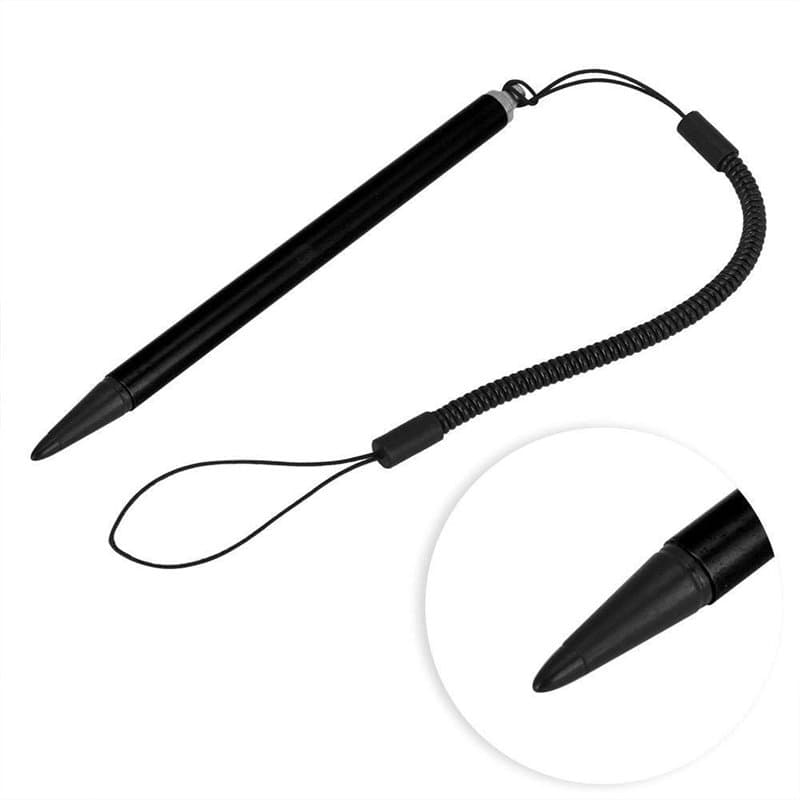 KSTE Stylet Tactile D'écran, Écran Tactile Peinture Pen Stylus Resistive avec Corde de Printemps for POS PDA Navigator (Noir)