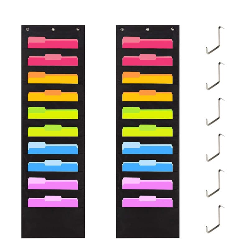 Tableau de Poche, Porte-Revue Document Mural, Rangement Magazine Tissu Oxford, Support Bureau pour bureau, à l'école ou à la mai
