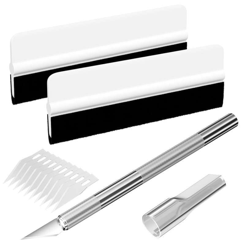 Traxenta Cutter de Précisions, Kit Covering Voiture, Raclettes avec Bord, Raclette Polypropylène, Kit de Lames de Raclette, Cout
