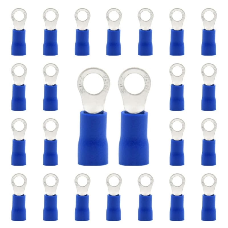 CEEYSEE Lot de 100 connecteurs de câble 1,5 à 2,5 mm² - Diamètre du trou : M4 - Cosses de câble à sertir électriques - Isolation