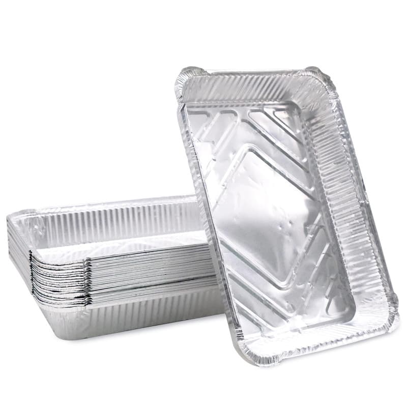 20 Pièces Barquette Aluminium Barbecue, Barquettes Jetables pour Grill à Gaz Charbon et Four, Barquettes Cuisson Viande Poisson