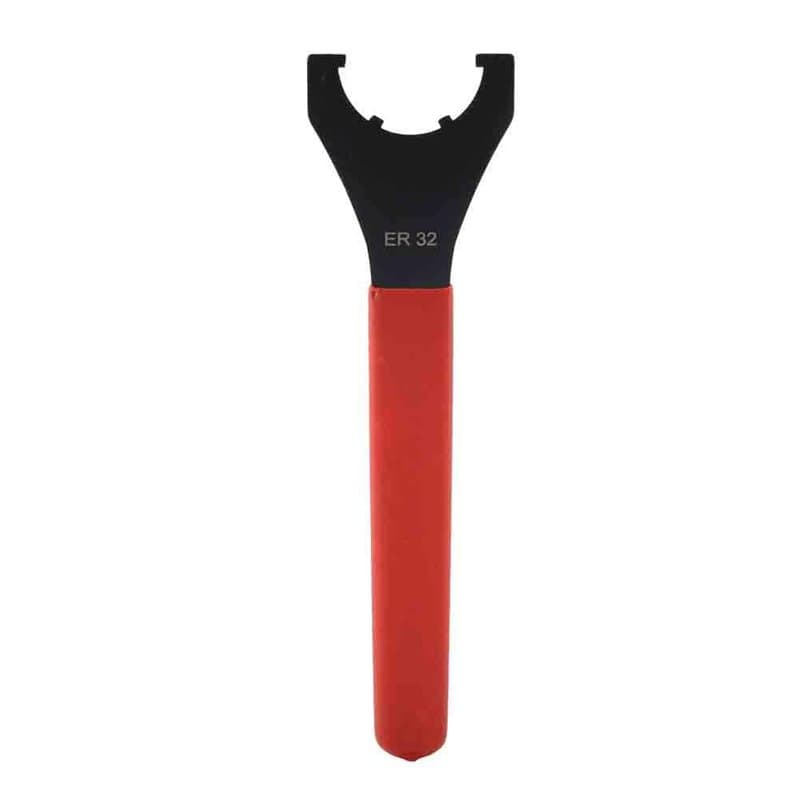 Er32 Clef a Molette de Precision en Caoutchouc Rouge, Clé à Serrage Mandrin de Serrage Pour Tour de Fraisage Machine à Graver ac