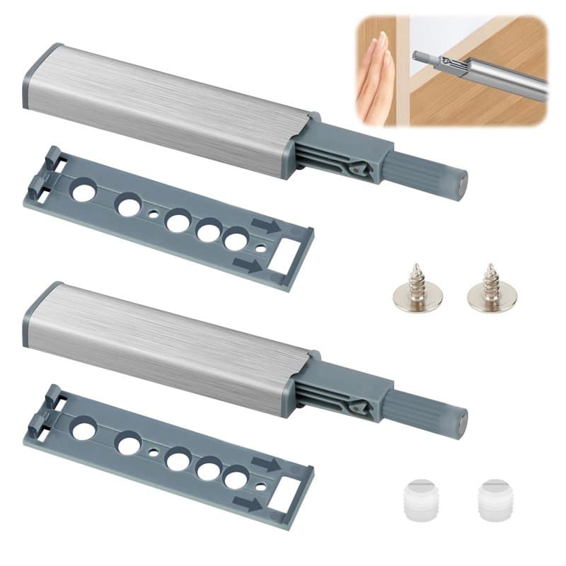 2 Pièces Push to Open Poussoir Porte Placard, Poussoir Porte Placard Push Open Porte, Fermeture Push Open Amortisseur Porte, Pus