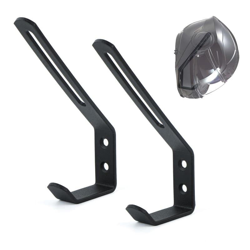 Porte Casque Moto, 2 Pièces Support Casque Moto Mural, Casque Moto Acier Inoxydable pour Suspension de Casque de Moto, Veste et
