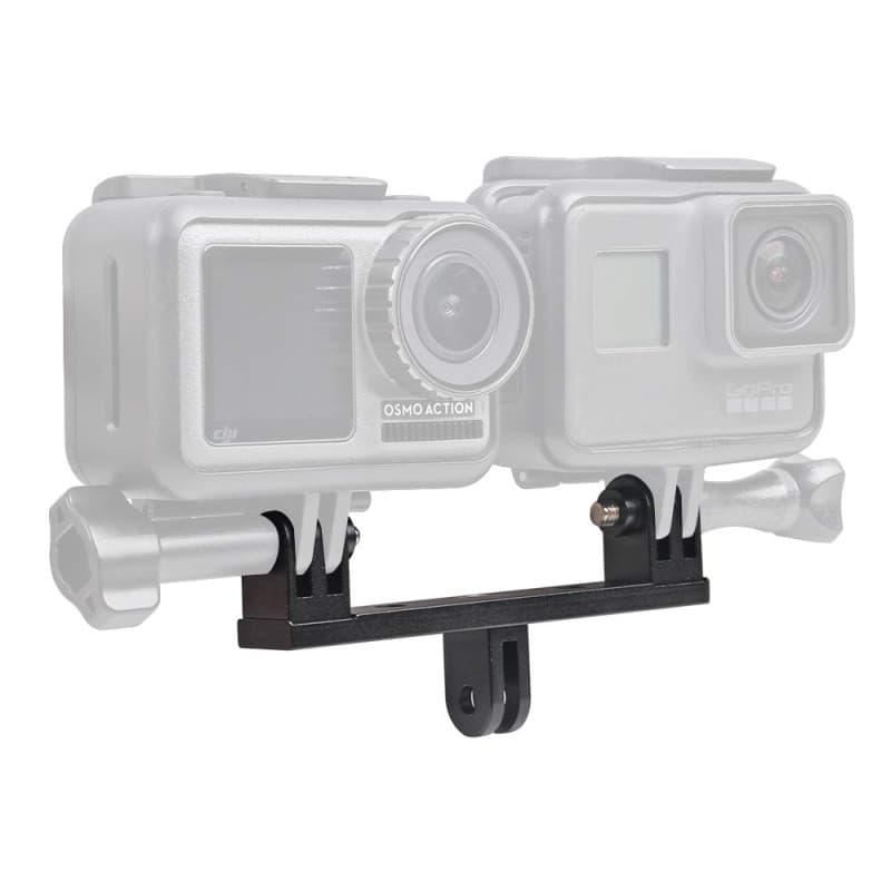 Adaptateur SUREWO Dual Twin Mount en Aluminium Compatible avec GoPro Hero 13/12/11/10/9/8/7/6/5 Black, DJI OSMO Action 5 Pro/4/3