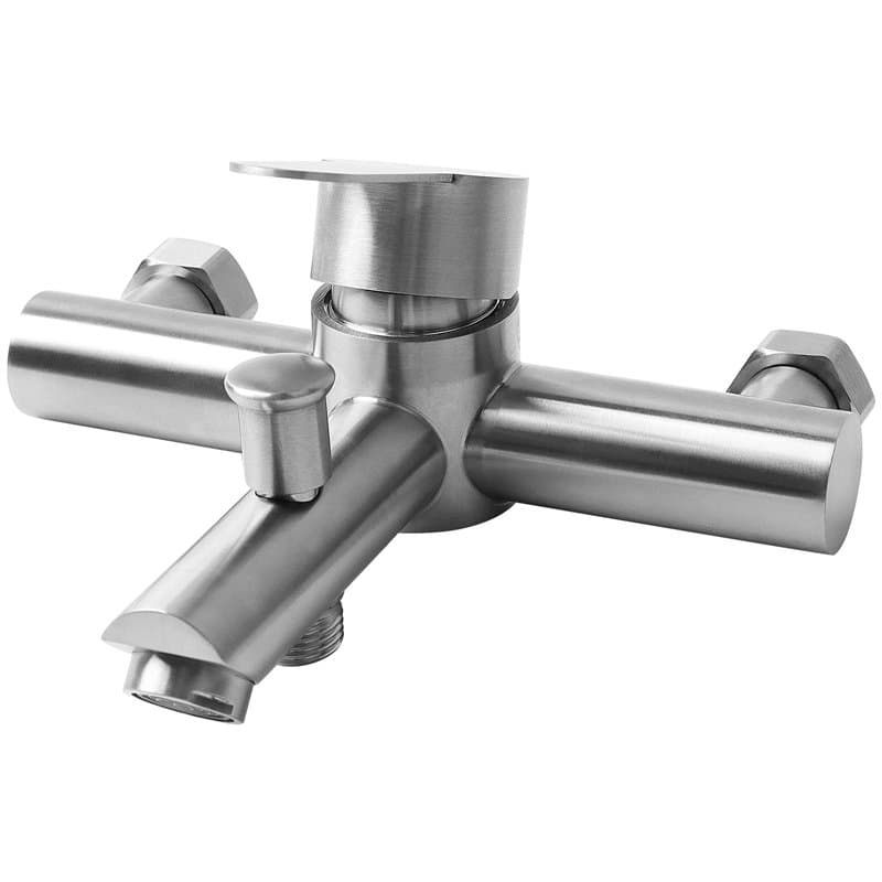 Mitigeur Mural de Douche et Bain - Monocommande Avec 2 Sorties d'Eau - Robinet de Baignoire