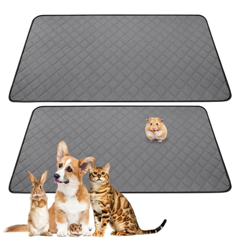 2 Tapis pour Cage De Cochon d'Inde, 120 * 60cm Ultra Absorbant Tapis pour Chiens, Coussinet Urinaire Imperméable pour Petits Ani