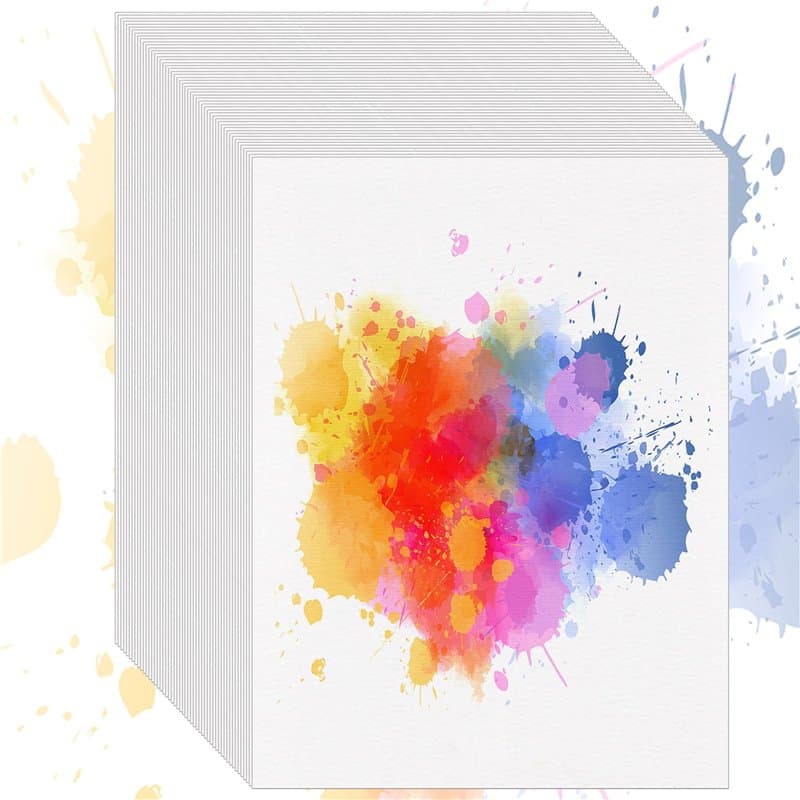 Bloc Papier Aquarelle A4 Kievano – 50 Feuilles 230g/m² en Pâte de Coton – Pour Aquarelle, Gouache, Acrylique, Dessin – Sans acid