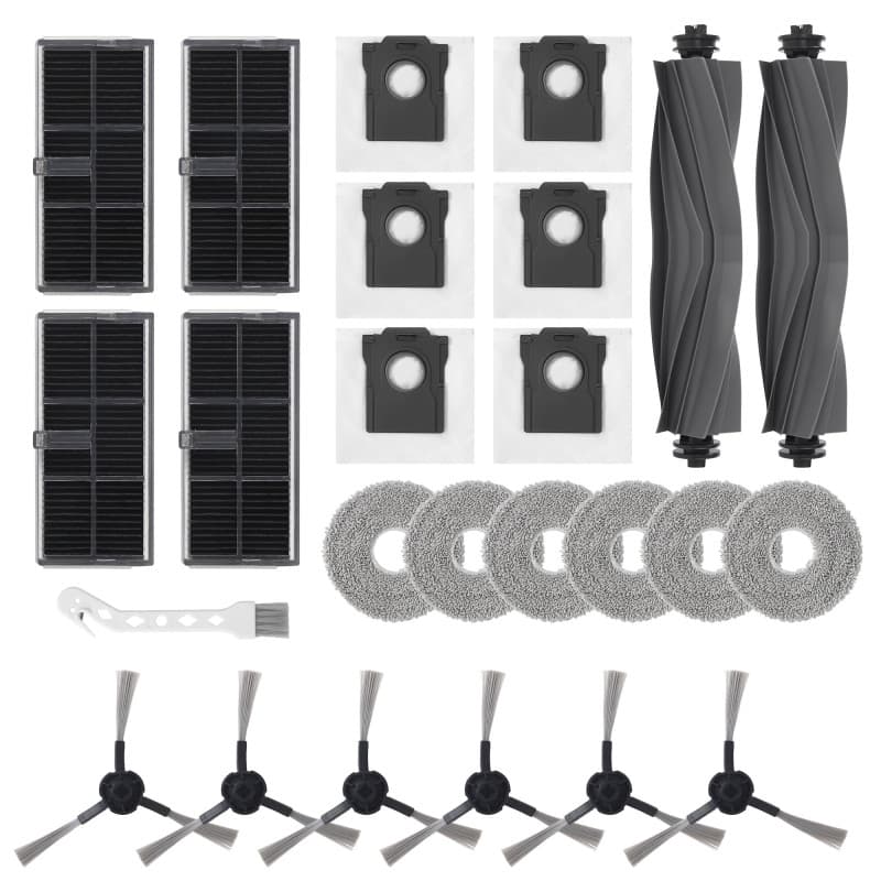 25 accessoires pour Dreame L10s Pro Ultra Heat / L10s Ultra Gen 2 / Mova E30 Ultra / X30 Ultra, comprenant 2 brosses principales