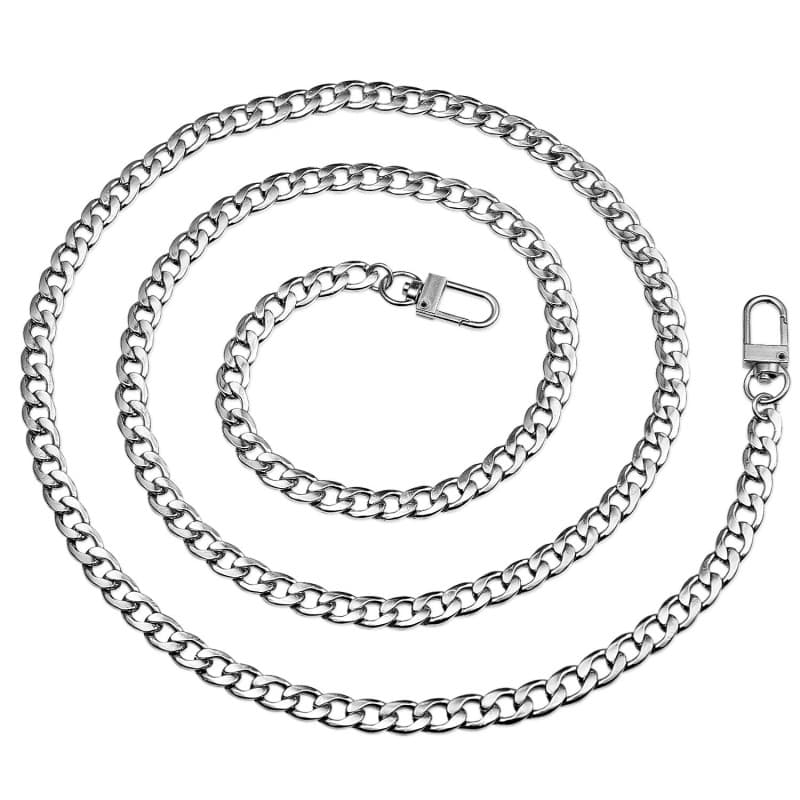 Vordas Chaîne de Sac en Argent, Anse de Sac à Main Chaîne pour Fille Sac à Bandoulière 120 cm (Argent)
