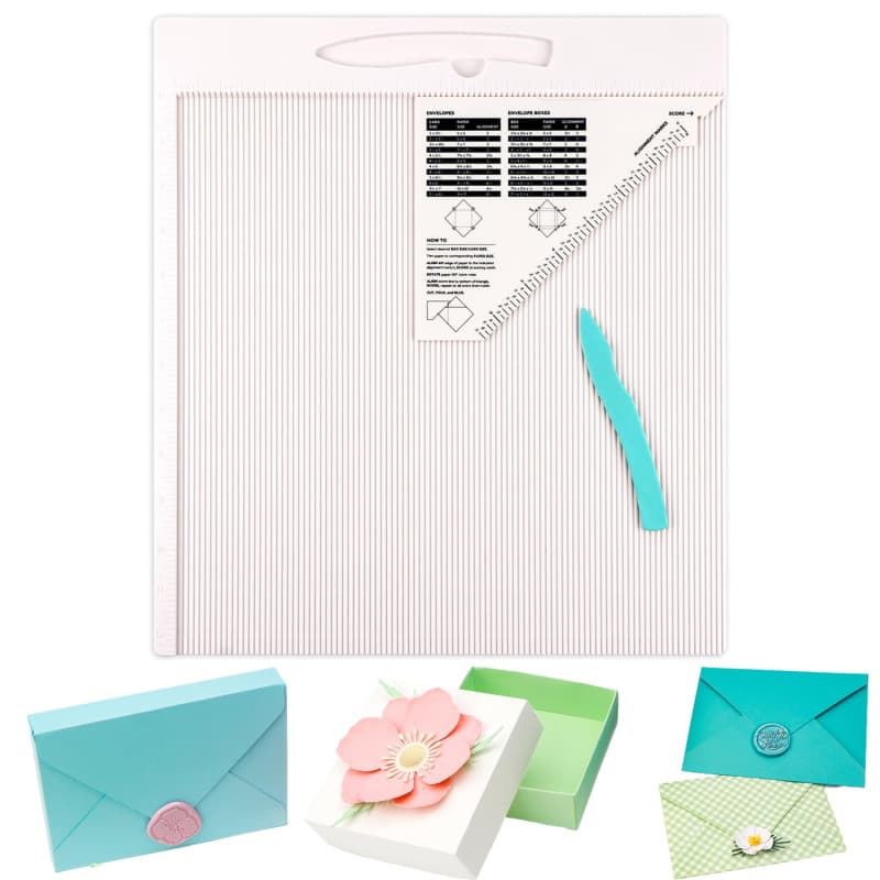 OTCRAFT Tableau de score 30,5 x 30,5 cm pour la fabrication d'enveloppes/boîtes-cadeaux ; grand tableau de score multifonction a