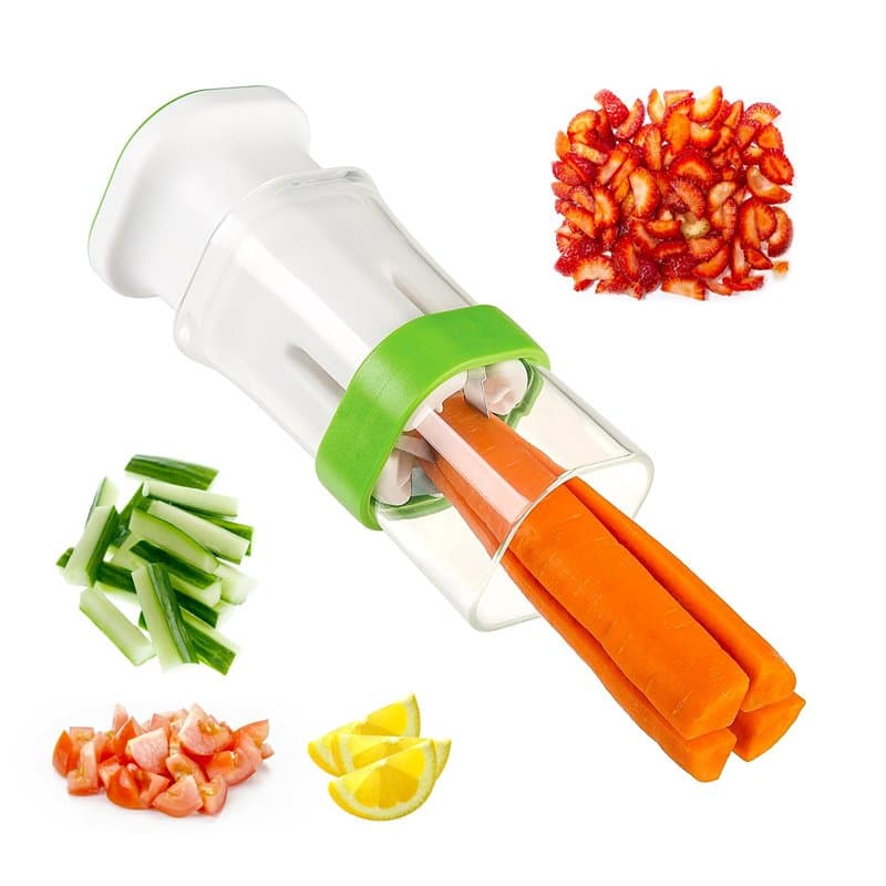 Coupe Concombre Mandoline Outil Cuisine - Coupe-legumes Manuelle Multifonctionnel avec Lame en Acier Inoxydable pour Fruits, Car